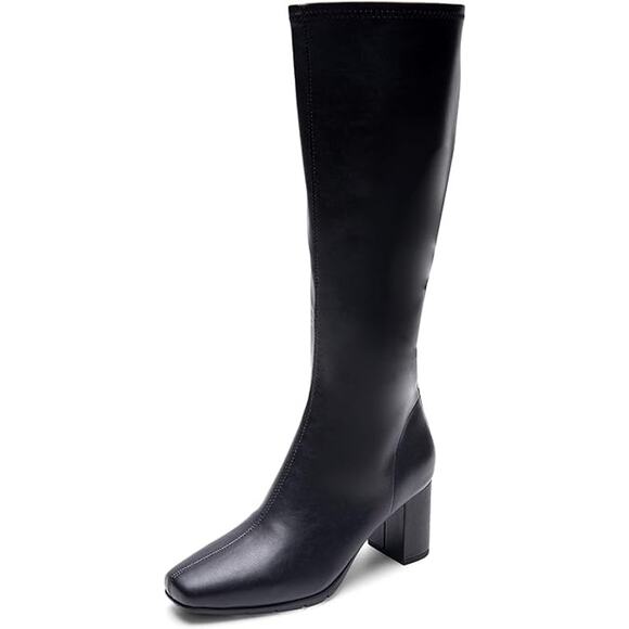 Aerosoles Womens Micah Black Knee-High Boots Evening SIZE 8WW - Picture 1 of 10